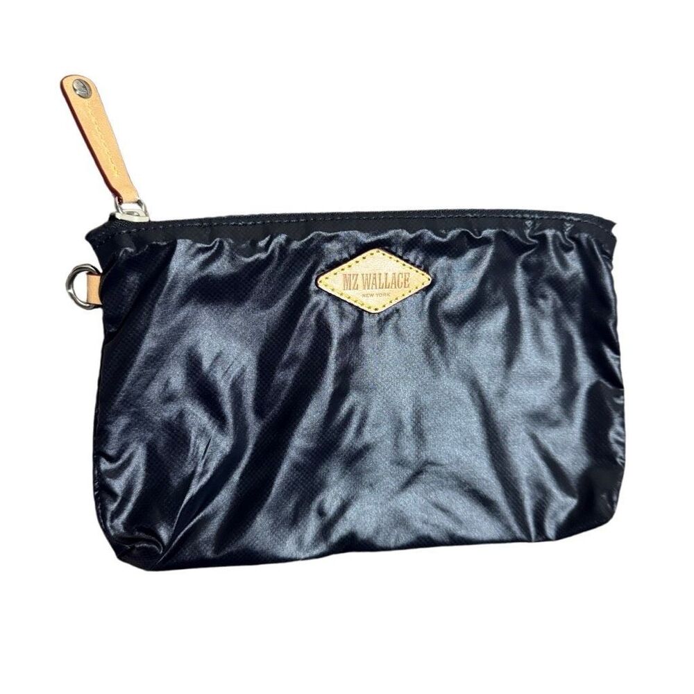 MZ Wallace Black Nylon Pouch Small Cosmetic Travel Bag 8.5 x 6